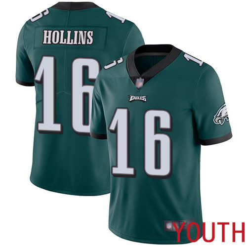 Youth Philadelphia Eagles #16 Mack Hollins Midnight Green Team Color Vapor Untouchable NFL Jersey Limited Player->youth nfl jersey->Youth Jersey